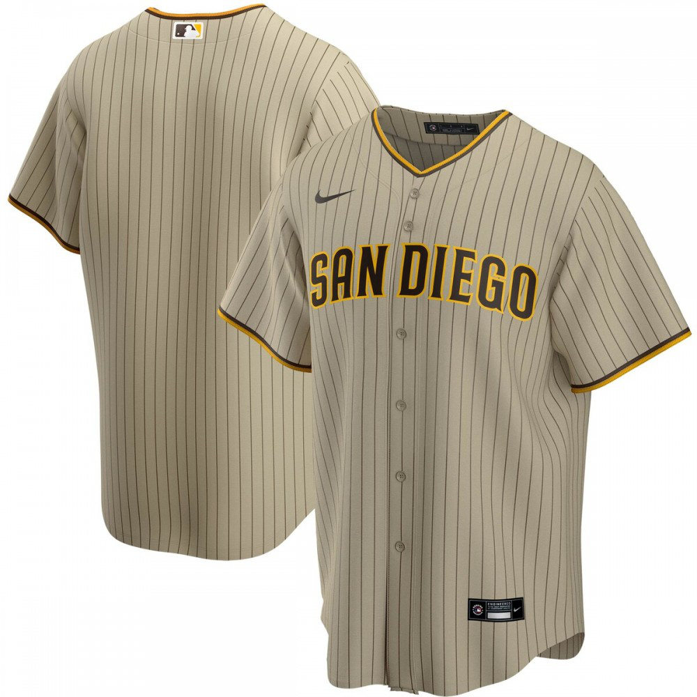 San Diego Padres Alternate Replica Team Jersey - Tan-Pro Kit Vault | Brand New 26/27 Sports Jerseys